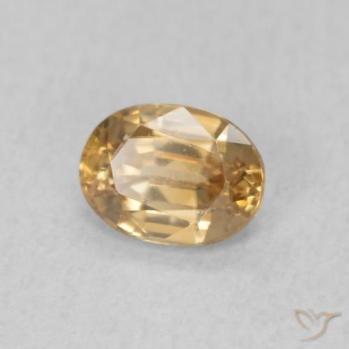 9,17 ctw natürlicher Golden-Pfirsich Zirkon, Oval, VS