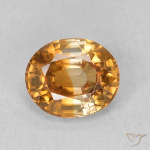 0.96ct Natürlicher orange-braun Zirkon, Oval, VVS-VS