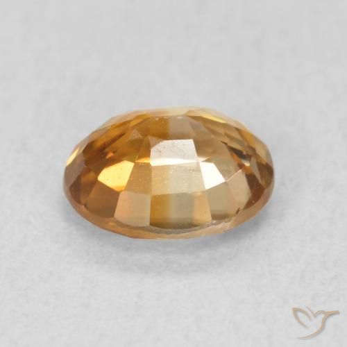 9,17 ctw natürlicher orange-braun Zirkon, Oval, VVS-VS