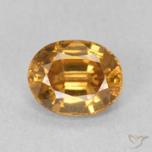1.00ct Natürlicher gold-braun Zirkon, Oval, VVS-VS