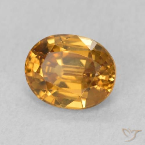 9,17 ctw natürlicher gold-braun Zirkon, Oval, VVS-VS