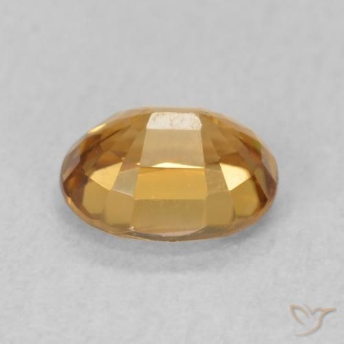 9,17 ctw natürlicher gold-braun Zirkon, Oval, VVS-VS