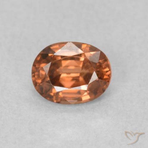 0.59ct Natürlicher hellorange Zirkon, Oval, VVS-VS