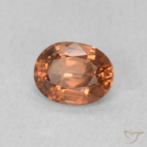 9,17 ctw natürlicher hellorange Zirkon, Oval, VVS-VS
