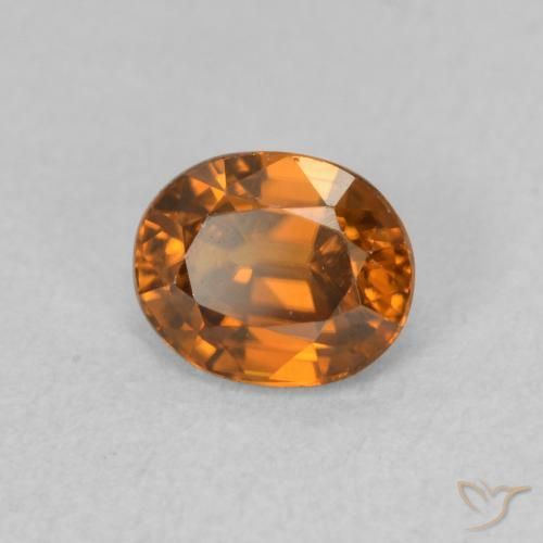 9,17 ctw natürlicher Medium Dark-Orange Zirkon, Oval, VVS