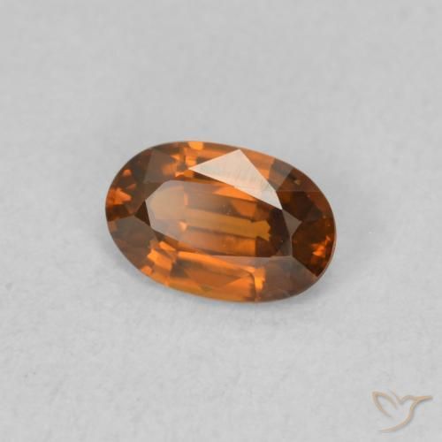 9,17 ctw natürlicher rötlich-orange Zirkon, Oval, VVS