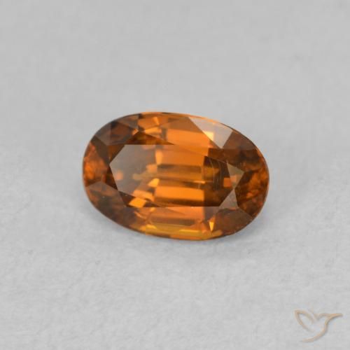 9,17 ctw natürlicher Mittelorange Zirkon, Oval, VVS