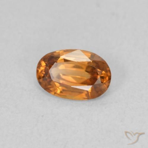 9,17 ctw natürlicher orange-braun Zirkon, Oval, VVS