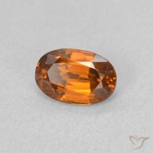 9,17 ctw natürlicher Medium Dark-Orange Zirkon, Oval, VVS