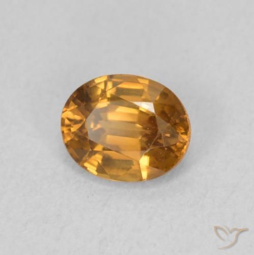 9,17 ctw natürlicher Mittelorange Zirkon, Oval, VVS