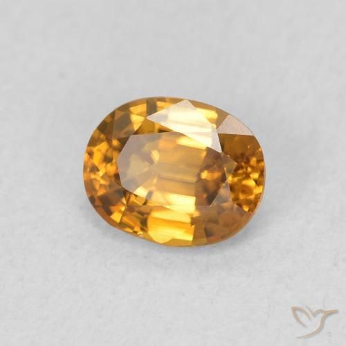 9,17 ctw natürlicher bräunlich-orange Zirkon, Oval, VVS-VS