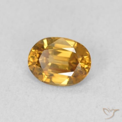 9,17 ctw natürlicher Golden Zirkon, Oval, VVS