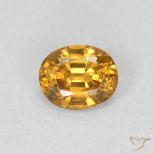 0.57ct Natürlicher Dunkelgolden Zirkon, Oval, VVS
