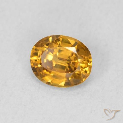 9,17 ctw natürlicher Dunkelgolden Zirkon, Oval, VVS