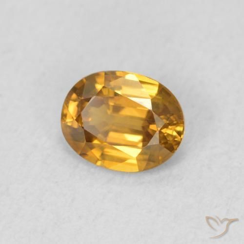 9,17 ctw natürlicher gold-braun Zirkon, Oval, VVS
