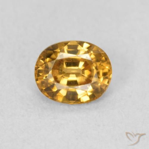 0.65ct Natürlicher bräunlich-gold Zirkon, Oval, VS