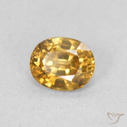 9,17 ctw natürlicher bräunlich-gold Zirkon, Oval, VS