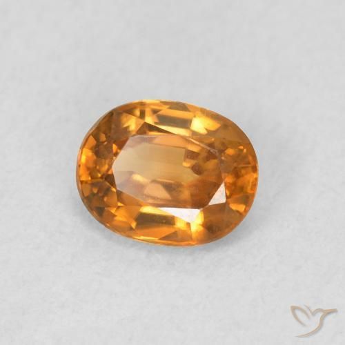 9,17 ctw natürlicher Mittelorange Zirkon, Oval, VVS-VS
