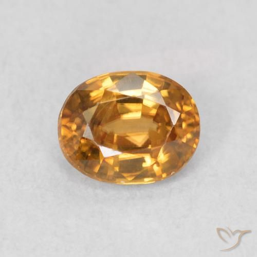 0.64ct Natürlicher bräunlich-gold Zirkon, Oval, VVS-VS