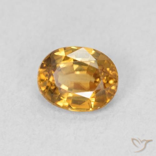 9,17 ctw natürlicher bräunlich-gold Zirkon, Oval, VVS-VS