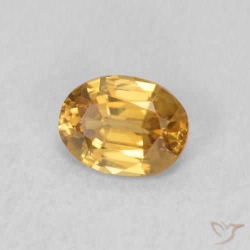 9,17 ctw natürlicher gold-braun Zirkon, Oval, VVS