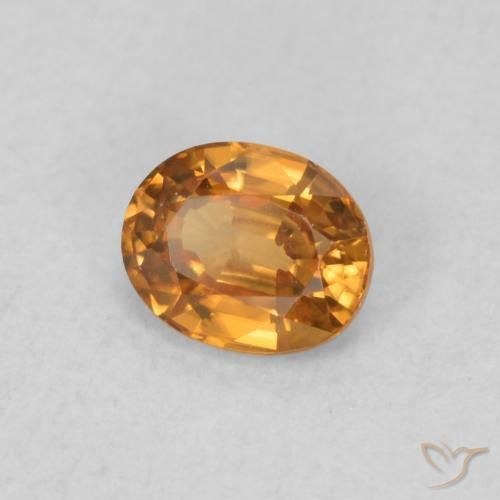 9,17 ctw natürlicher Mittelorange Zirkon, Oval, VVS