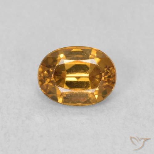 0.62ct Natürlicher Mittelorange Zirkon, Oval, VVS