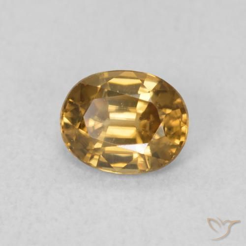 9,17 ctw natürlicher gold-braun Zirkon, Oval, VVS