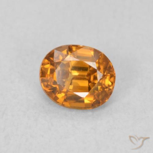 9,17 ctw natürlicher Mittelorange Zirkon, Oval, VVS