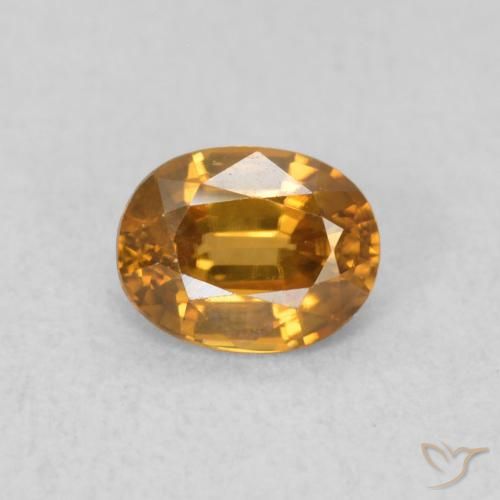 0.63ct Natürlicher orange-braun Zirkon, Oval, VVS