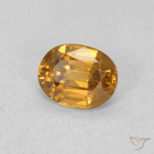 9,17 ctw natürlicher orange-braun Zirkon, Oval, VVS
