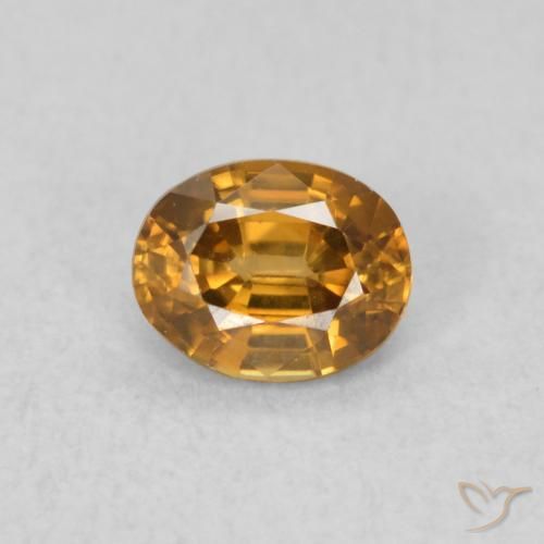 0.60ct Natürlicher orange-braun Zirkon, Oval, VVS