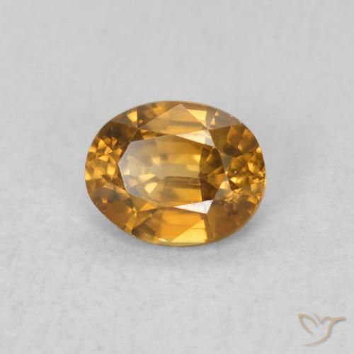 9,17 ctw natürlicher orange-braun Zirkon, Oval, VVS
