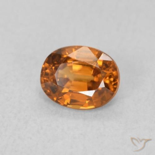 9,17 ctw natürlicher tieforange Zirkon, Oval, VVS