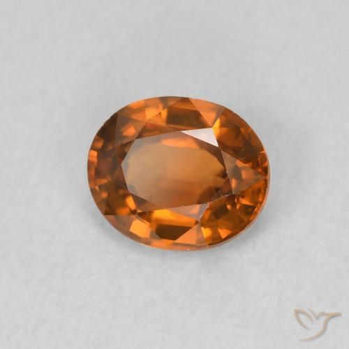 9,17 ctw natürlicher Mittelorange Zirkon, Oval, VVS