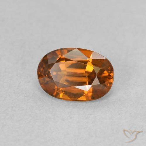 9,17 ctw natürlicher Mittelorange Zirkon, Oval, VVS