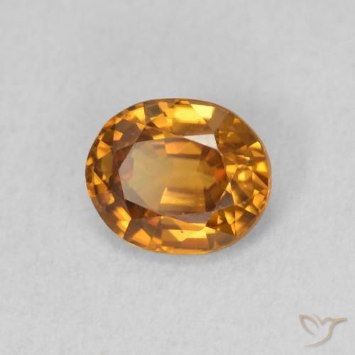 9,17 ctw natürlicher bräunlich-orange Zirkon, Oval, VVS