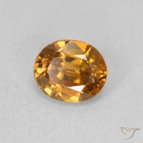 9,17 ctw natürlicher Mittelorange Zirkon, Oval, VVS