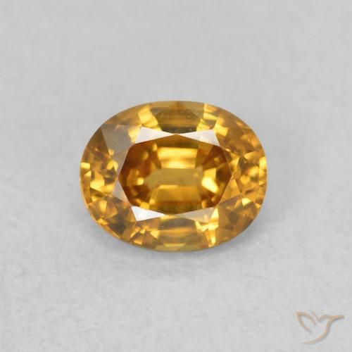 0.58ct Natürlicher gold-braun Zirkon, Oval, VVS