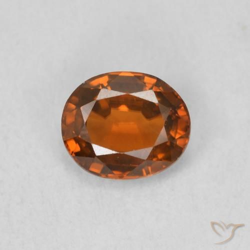0.87ct Natürlicher tieforange Zirkon, Oval, VVS