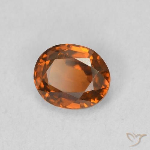9,17 ctw natürlicher tieforange Zirkon, Oval, VVS