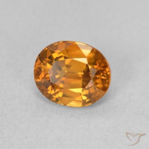 9,17 ctw natürlicher Mittelorange Zirkon, Oval, VVS