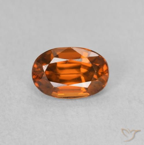0.85ct Natürlicher Feuerorange Zirkon, Oval, VVS