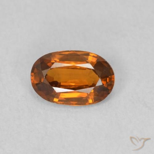0.62ct Natürlicher Mittelorange Zirkon, Oval, VVS