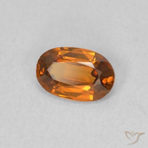 9,17 ctw natürlicher Mittelorange Zirkon, Oval, VVS