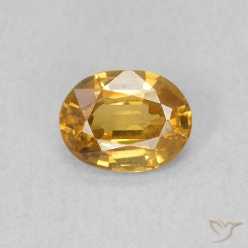 0.55ct Natürlicher Golden Zirkon, Oval, VVS-VS