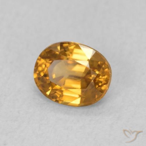 9,17 ctw natürlicher gold-braun Zirkon, Oval, VVS-VS
