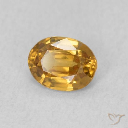 9,17 ctw natürlicher Gold-Orange Zirkon, Oval, VVS-VS