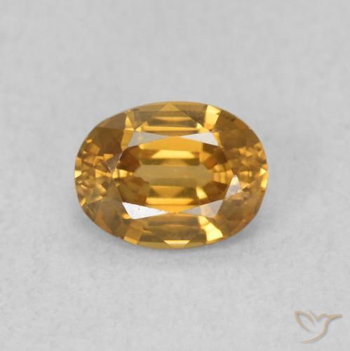 0.62ct Natürlicher Gold-Orange Zirkon, Oval, VVS
