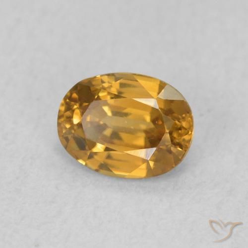 9,17 ctw natürlicher Gold-Orange Zirkon, Oval, VVS